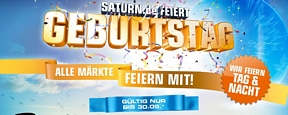 Saturn feiert Geburtstag – ab 30. September bis zum 04. Oktober jeden Tag neue Angebot