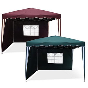 Alu-Pavillion Faltpavillion mit 2 Seitenteilen in 5 verschiedenen Farben