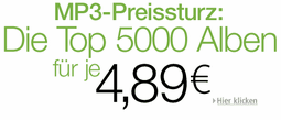 Amazon: 5.000 MP3-Alben für je 4,89 Euro