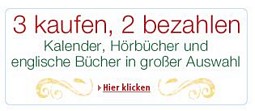 Amazon: 3 kaufen, 2 bezahlen: Kalender, Hörbücher und englische Bücher in großer Auswahl