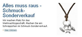 Amazon: Alles muss raus – Schmuck-Sonderverkauf