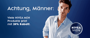Amazon: 20 Prozent Rabatt beim Kauf von NIVEA Men Produkten im Wert von 15 Euro
