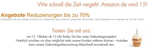 Amazon.de wird 15 – täglich ab 15 Uhr neue Geburtstagsangebote
