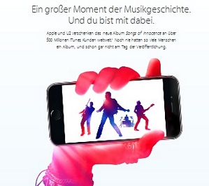 Apple: U2 Album Songs of Innocence kostenlos herunterladen