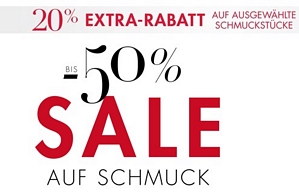 Amazon: 20 Prozent Extra-Rabatt auf ausgewählte Schmuckstücke + weitere Aktionen
