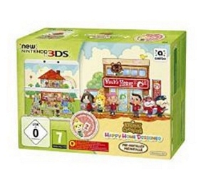 New Nintendo 3DS – Konsole, weiß + Animal Crossing Happy Home Designer + Zierblende