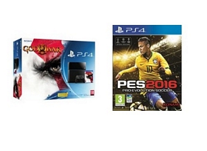Sony Playstation 4 500GB Pro Evolution Soccer 2016 + God of War 3 HD