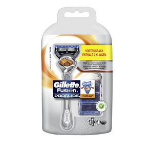 Gillette Fusion ProGlide Flexball Rasierer Chrome Edition (Vorteilspack mit 2 Klingen)