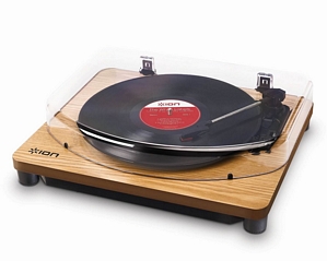 Ion Audio Classic LP Wood | Vinyl Plattenspieler Turntable und USB Digital Encoder inkl. Converter Software (MAC/PC)