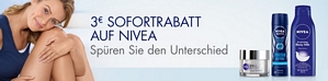 3 Euro Sofortrabatt auf Nivea-Produkte bei Amazon