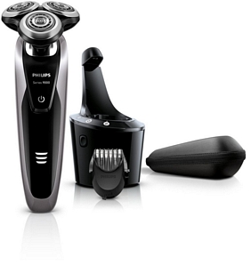 Philips S9111/31 Series 9000 Nass- und Trockenrasierer (Reinigungsstation, Bartstyler)