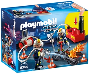 PLAYMOBIL 5365 – Feuerwehrmänner mit Löschpumpe
