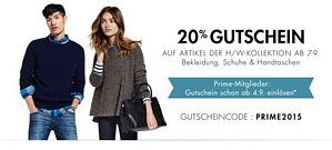 Amazon: 20 Prozent Rabatt auf ausgewählte Bekleidung