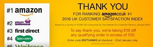 Amazon England: 10£ Rabatt bei 50£ Mindestbestellwert