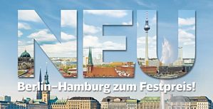 Deutsche Bahn – Berlin-Hamburg und zurück zum Festpreis von nur 29,90 Euro
