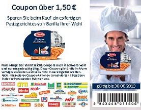 Barilla – Dank Gutschein 1,50 Euro beim Kauf von fertigen Pastagerichten sparen