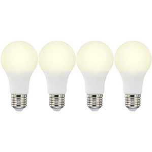 4er Set Basetech LED E27 10W=60W warmweiß Glühlampenform matt EEK: A+