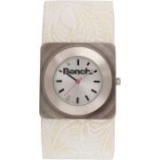 Bench White Strap Circular Silver Dial Damenuhr