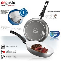 Bialetti Aeternum OK Easy Line 2-teiliges Bratpfannenset (24cm + 28cm) mit Antihaftbeschichtung aus weißer Nano-Keramik