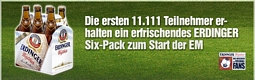 Bild.de EM Tippspiel – 66.666 Flaschen Erdinger Weißbier für die ersten 11.111 Teilnehmer