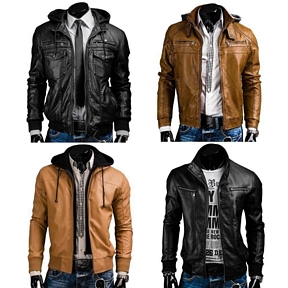BOLF Herren Kunstlederjacke in verschiedenen Ausführungen