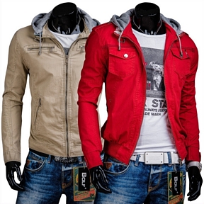 BOLF Herren Jacke Kapuze Outdoor Übergangsjacke