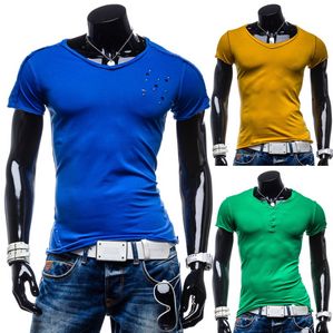 Bolf Herren T-Shirt mit Motiv Kurzarm Freizeit Shirt Slim Fit Hemd