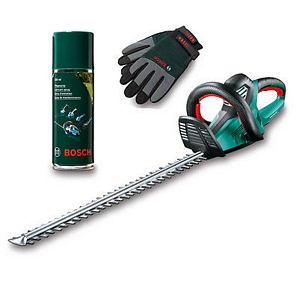 Bosch Heckenschere AHS 70-34 inkl. Pflegespray und Handschuhe