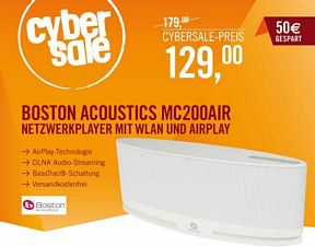 Boston Acoustics MC200Air Minianlage mit WLAN und Unterstützung für AirPlay