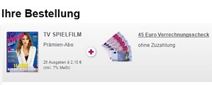 Jahresabo TV Spielfilm für effektiv 9,60 Euro