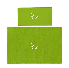 BUTLERS Mix it! Set aus 4 Servietten und 4 Tischsets in verschiedenen Farben
