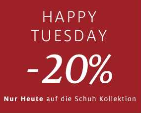 C&A: Happy Tuesday – 20 Prozent Rabatt auf Schuhe für Damen und Herren