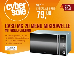 Caso MG 20 menu Mikrowelle mit Grill