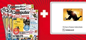 Lesershop24: 6 Ausgaben ComputerBILD mit DVD + 15 Euro Amazon-Gutschein für insgesamt 15,50 Euro
