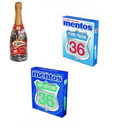 Champagnerflasche Mars Celebrations + 4 Packungen Kaugummi kostenlos dazu ab 3,99 Euro