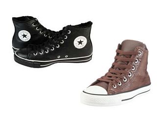 Converse Chucks CT All Star Hi aus Leder in Braun / Schwarz für jeweils 26,99 Euro