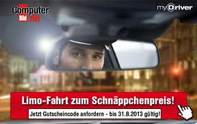 ComputerBILD: MyDriver Gutscheincode im Wert von 17 Euro für günstige Limousinen-Fahrt