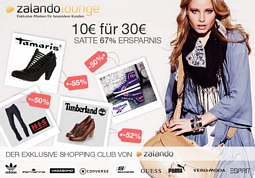 cooledeals: 30 Euro Gutschein für die Zalando-Lounge für 10 Euro