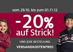 C&A: 20 Prozent Rabatt auf Strick bis zum 01. November