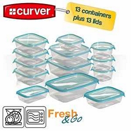 ibood: Curver Set bestehend aus 13 Fresh & Go Frischhaltedosen mit luftdichtem Verschluss