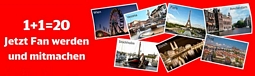 Deutsche Bahn: Facebook-Fan werden und 10 Euro Gutschein erhalten (1 + 1 = 20 Euro-Aktion)