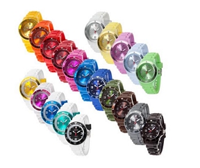 DeTomaso Colorato Design-Silikonuhr in diversen verschiedenen Farben und Größen