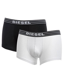 Doppelpack Diesel Boxershorts Trunk (Weiß/Schwarz)
