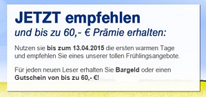 Frühlingsaktion beim dpv – verschiedene Zeitschriften ab effektiv 5 Euro im Jahr abonnieren