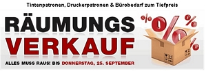 Druckerzubehoer.de – Räumungsverkauf mit bis zu 95 Prozent Rabatt