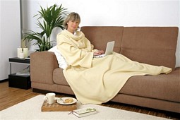 Kuscheldecke Fleecedecke Wohndecke mit Ärmeln