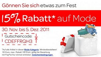 Ebay: 15 Prozent Rabatt auf Mode bei Zahlung mit PayPal