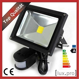 LED-Fluter 20 Watt + Begegungsmelder Lux.Pro für Objektbeleuchtung