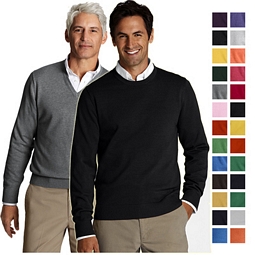 LANDS‘ END Herren Supima Pullover Rundhals und V-Ausschnitt verschiedene Farben