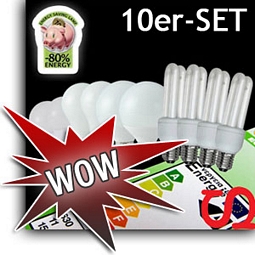Ebay-WOW: 10er-Set Energiesparlampen